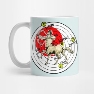 Centaur with bow and arrow and Ptolemy's cosmic system Mug